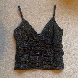 Sparkly Ruffle Tank with Adjustable Straps